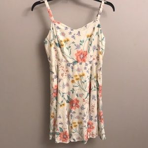Cream Floral Dress